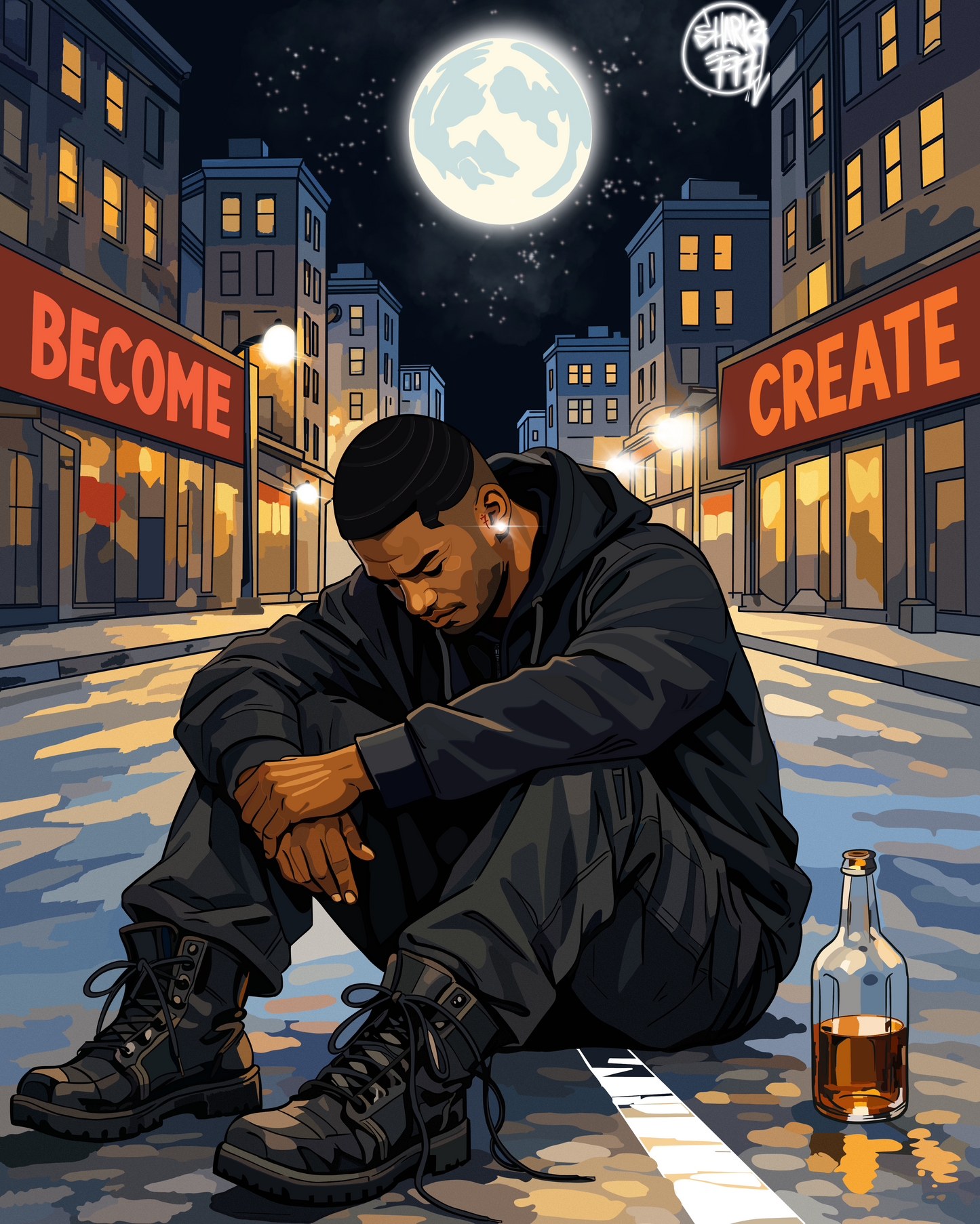 Never stop creating Print