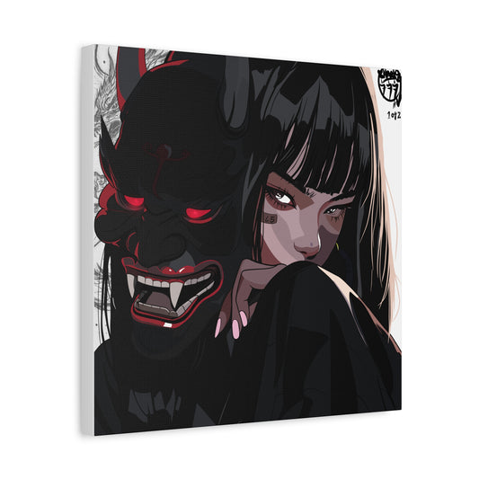 Oni mask canvas 1/2