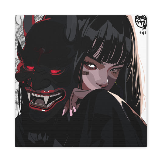 Oni mask canvas 1/2